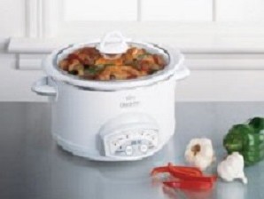 Rival 5qt Round Programmable Crock Pot in White - ifeed.cooking.com